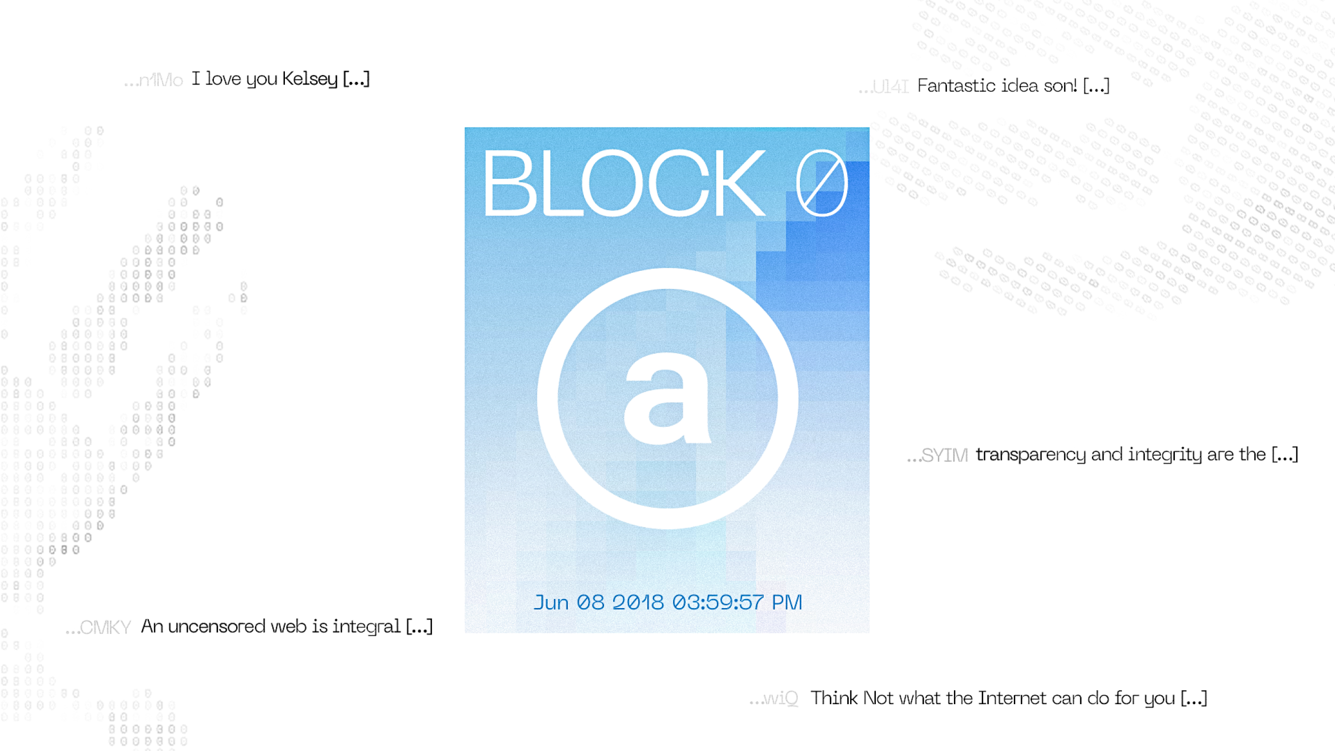 A Snapshot of Humanity in Arweave's Block Zero