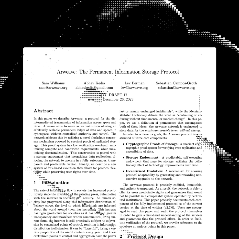 Everything you need to know about DRAFT 17 of the Arweave Whitepaper